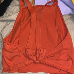 High neck top that ties in back from urban